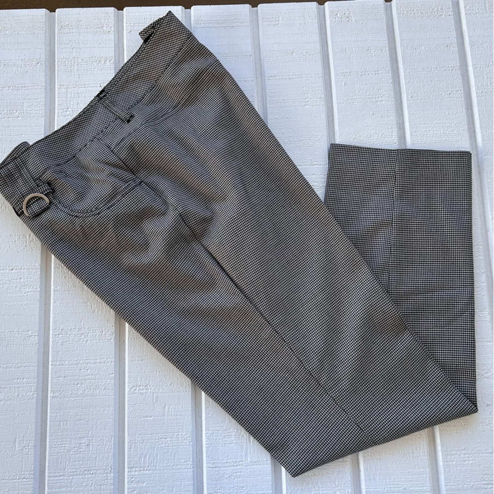 Larry Levine Women’s Flat Front Trousers‎ Houndstooth 14